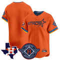 Houston Astros Blank Player Orange CLOTHIN City Connect Texas Patch Vapor Premier Limited Home Stitched Jerseys