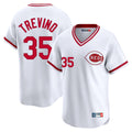 Cincinnati Reds #35 Jose Trevino Player White CLOTHIN Cooperstown Collection Limited T-shirt Home Stitched Jerseys