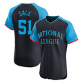 Atlanta Braves #51 Chris Sale Player Navy CLOTHIN National League All-Star Limited Elite Game Stitched Jerseys