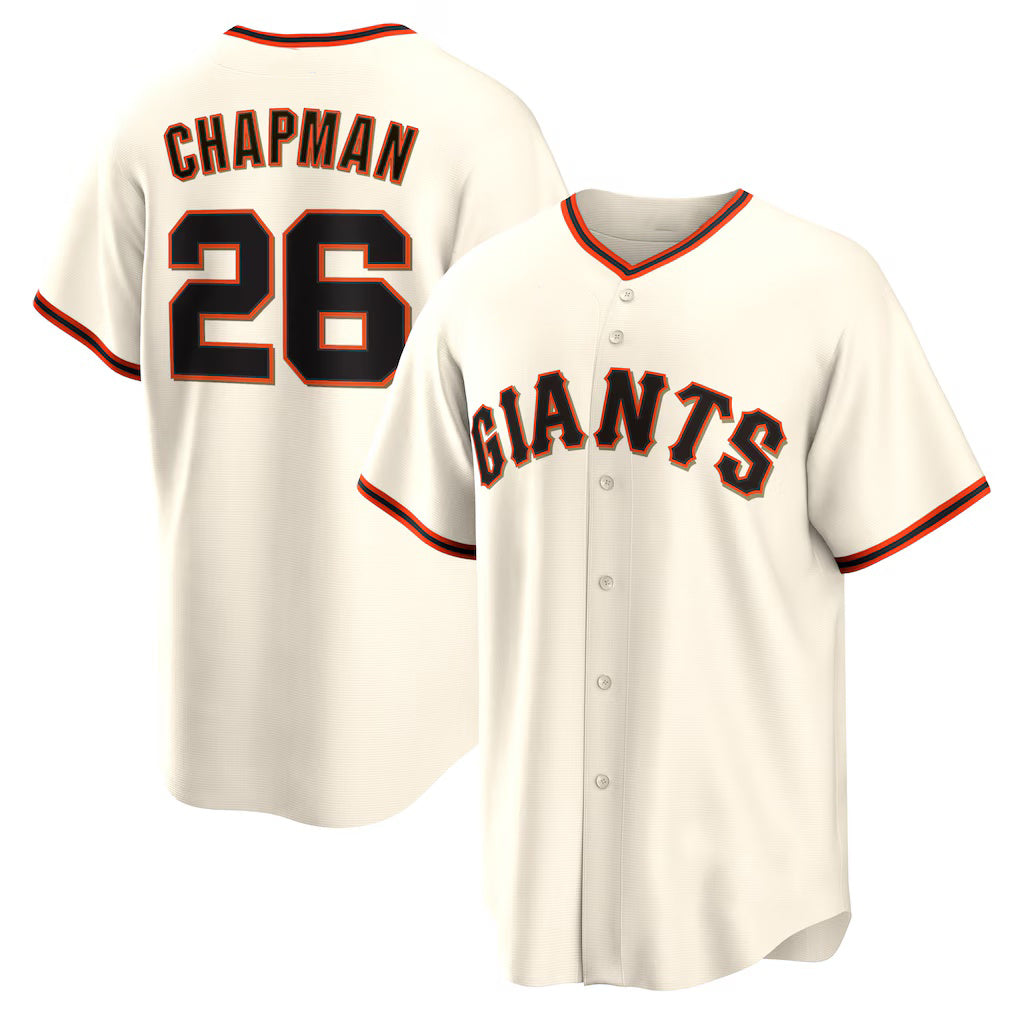 San Francisco Giants #26 Matt Chapman Cream CLOTHIN Home Replica Jersey