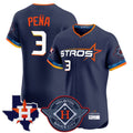 Houston Astros #3 Jeremy Pena Player Navy CLOTHIN City Connect Texas Patch Vapor Premier Limited Elite Home Stitched Jerseys