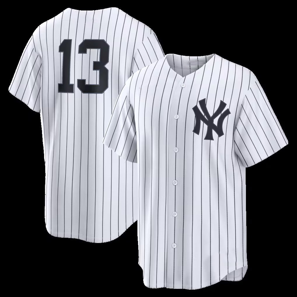 New York Yankees #13 Jazz Chisholm Jr. White CLOTHIN Home Replica Jersey