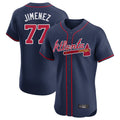 Atlanta Braves #77 Joe Jimenez Player Navy CLOTHIN Limited Elite Home Game Stitched Jerseys