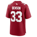 A.Cardinals #33 Trey Benson Cardinal CLOTHIN Team Game Jersey