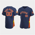 Custom Houston Astros Active Player Navy CLOTHIN 60th Anniversary Flex Base Stitched Jersey