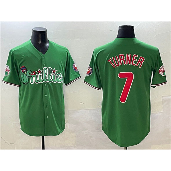 Philadelphia Phillies #7 Trea Turner Green CLOTHIN Phanatic Limited Stitched Jersey
