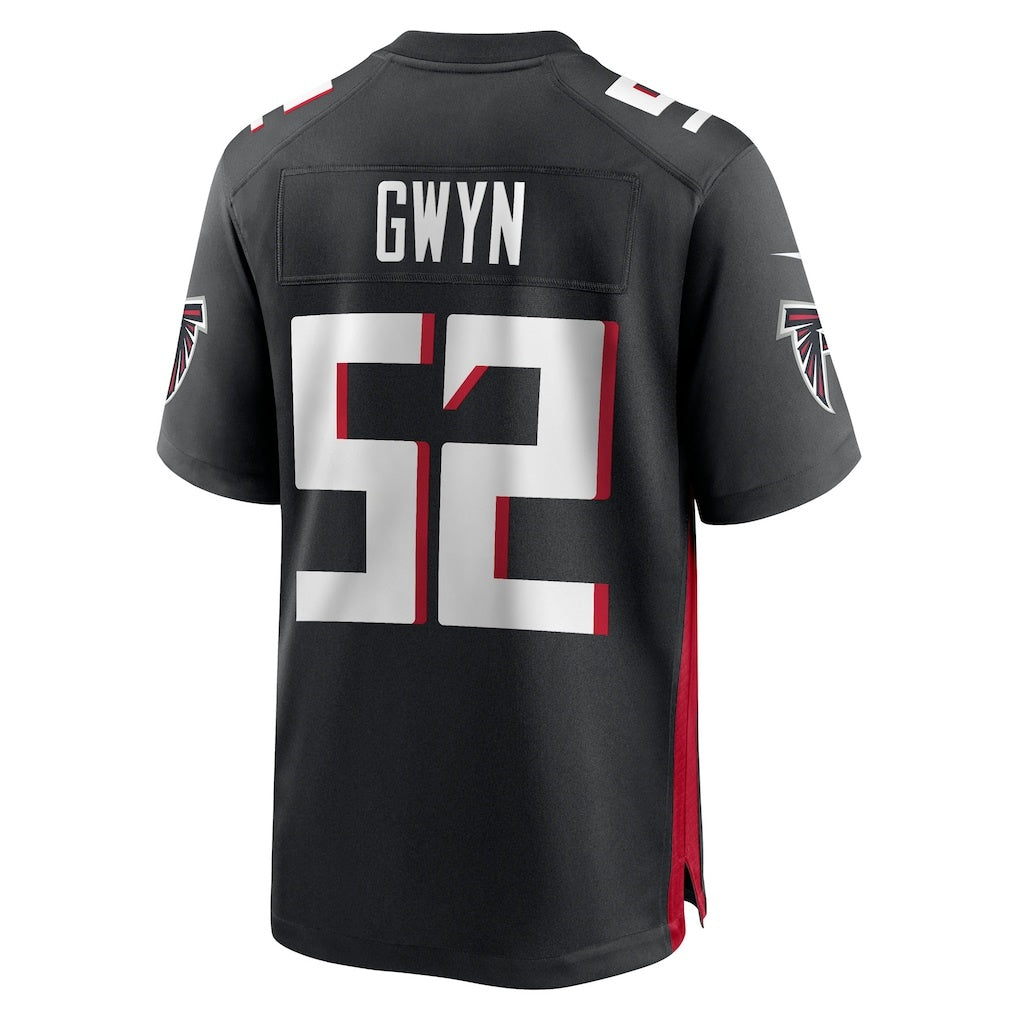 A.Falcons #52 Jovaughn Gwyn Black CLOTHIN Team Game Jersey