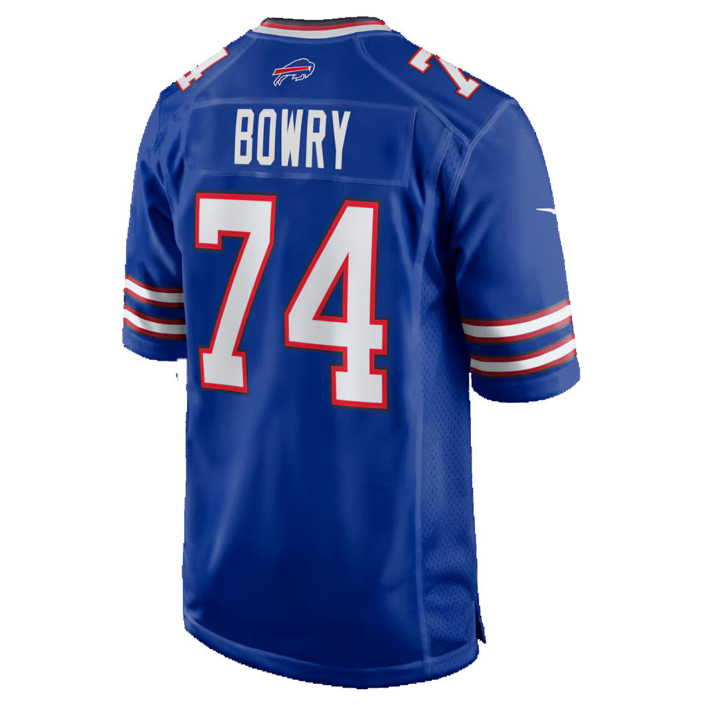 B.Bills #74 Jude Bowry Royal CLOTHIN Team Game Jersey