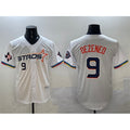 Houston Astros #9 Zach Dezenzo White CLOTHIN 2025 City Connect With Texas Patch Limited Stitched Jersey