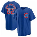 Chicago Cubs #52 Pete Crow-Armstrong Blue CLOTHIN 2024 Cool Base Stitched Jersey