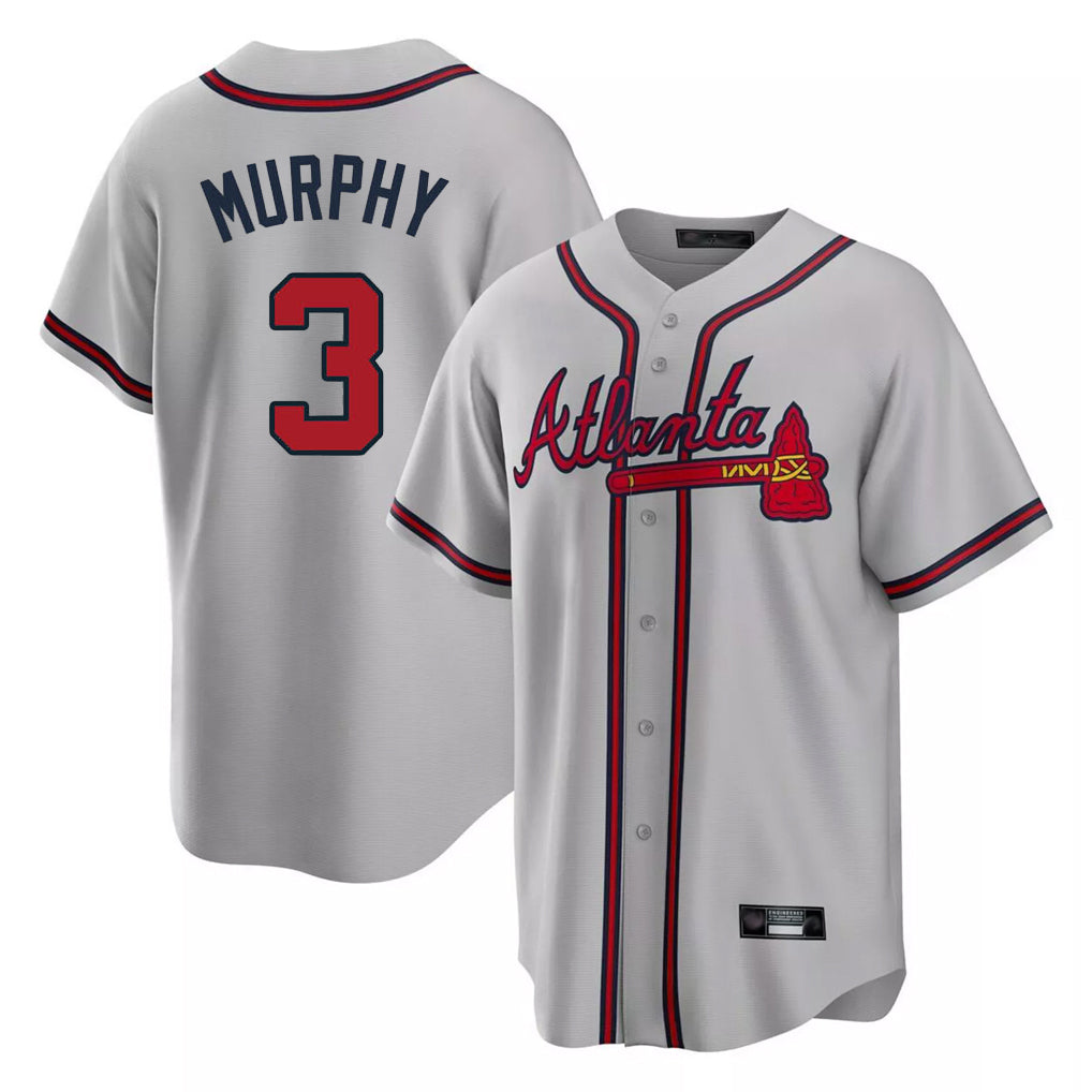 Atlanta Braves #3 Dale Murphy Player Gray CLOTHIN Home Game Stitched Jerseys