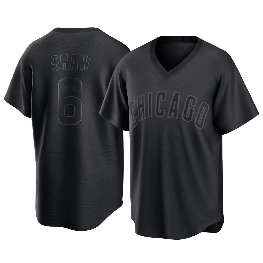 Chicago Cubs #6 Matt Shaw Player Black CLOTHIN T-shirt Home Game Stitched Jerseys