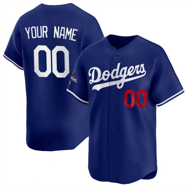 Cuatom Los Angeles Dodgers Active Player Royal CLOTHIN 2024 World Series Champions Alternate Limited Stitched Jersey