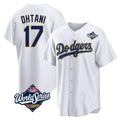 Los Angeles Dodgers #17 Shohei Ohtani Player Gold White CLOTHIN World Series 2026 Collection Stadium Game Stitched Jerseys