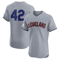 Cleveland Guardians #42 Jackie Robinson Gray CLOTHIN Road 2024 Day Elite Jersey
