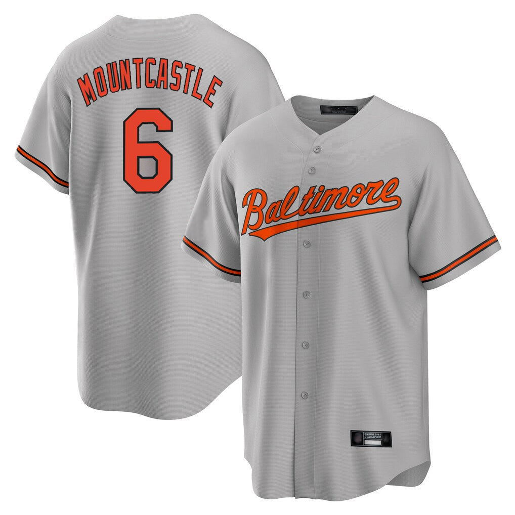 Baltimore Orioles #6 Ryan Mountcastle Player Gray CLOTHIN Home Game Stitched Jerseys