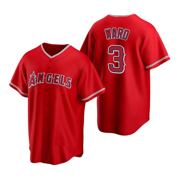 Los Angeles Angels #3 Waylor Ward Red CLOTHIN Cool Base Stitched Jersey
