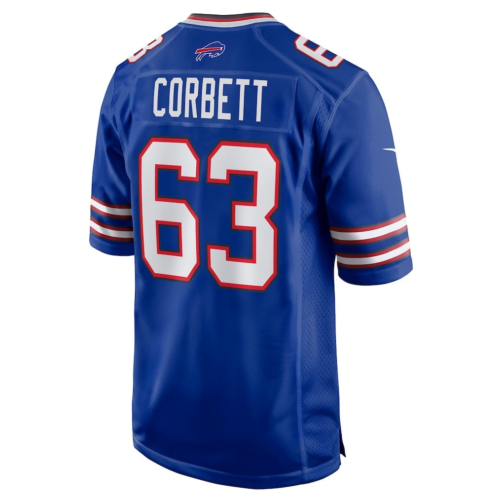 B.Bills #63 Austin Corbett Royal CLOTHIN Team Game Jersey