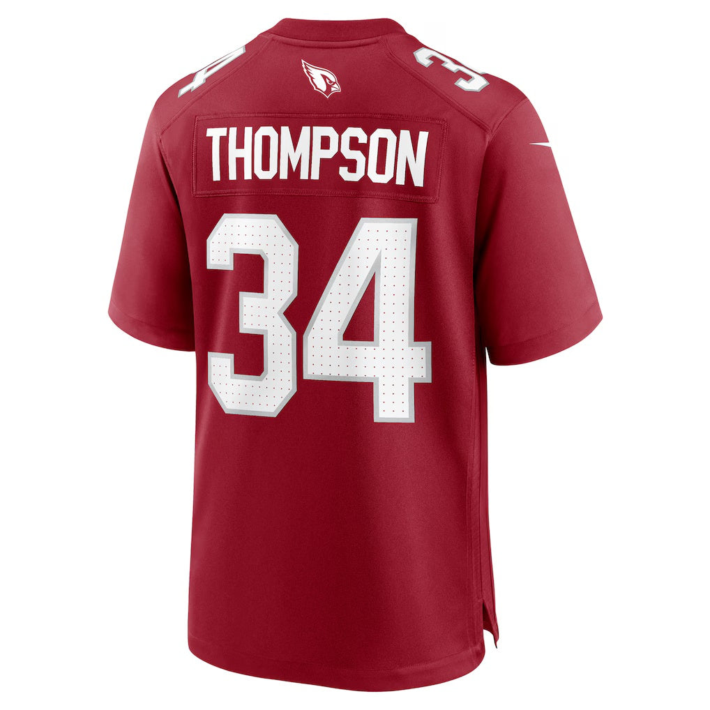 A.Cardinals #34 Jalen Thompson Cardinal CLOTHIN Team Game Jersey