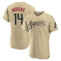 Arizona Diamondbacks #14 Gabriel Moreno Player Tan CLOTHIN City Connect Limited Elite Home Game Stitched Jerseys