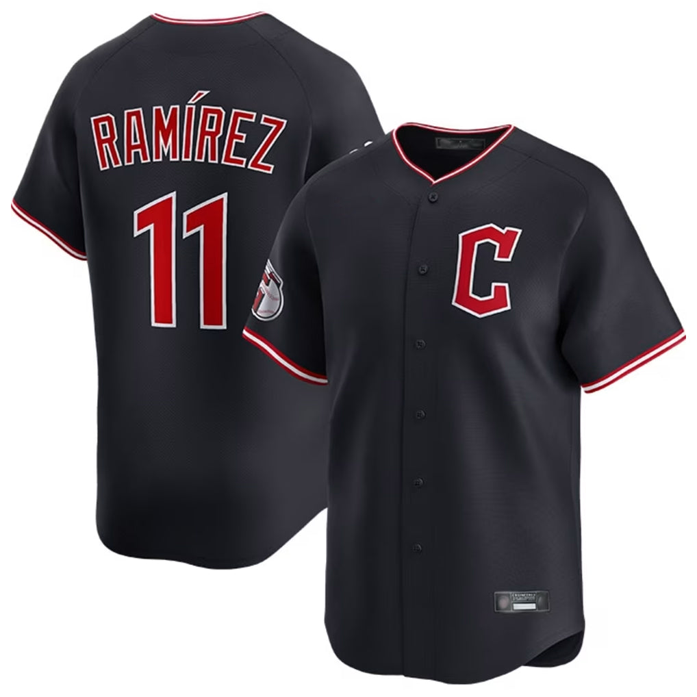 Cleveland Guardians #11 Jose Ramirez Player Navy CLOTHIN Limited Home Stitched Jerseys