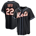 New York Mets #22 Juan Soto 2026 Black CLOTHIN Out Stitched Jersey