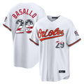 Baltimore Orioles #29 Samuel Basallo Player White CLOTHIN USA 250 Fourth of July Home Game Stitched Jerseys