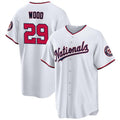 Washington Nationals #29 James Wood White CLOTHIN 2024 Home Limited Stitched Jersey