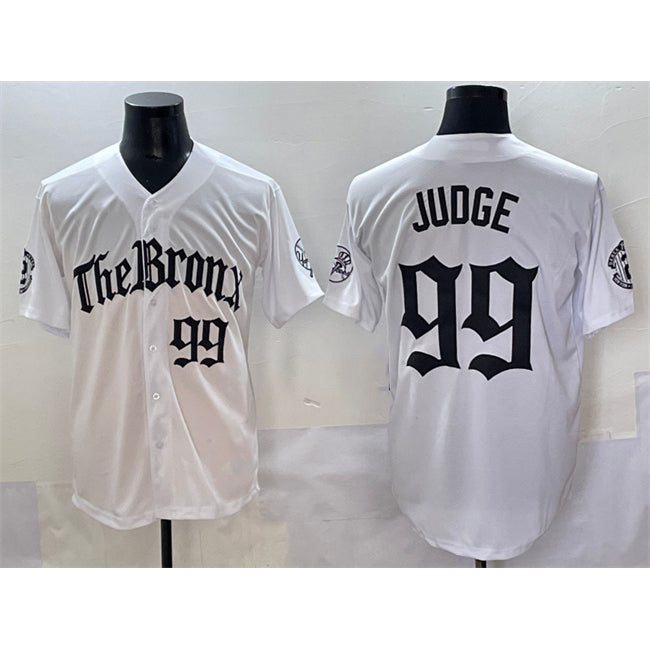 New York Yankees #99 Aaron Judge White CLOTHIN 'Gothic Legacy Edition' Vapor Premier Limited Stitched Jersey