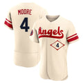 Los Angeles Angels #4 Christian Moore Player Cream CLOTHIN City Connect Limited ELite Home Stitched Jerseys