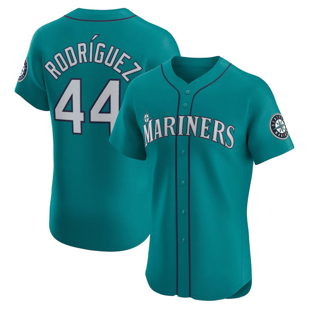 Seattle Mariners #44 Julio Rodr¨ªguez Teal CLOTHIN Alternate Elite Jersey