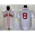 Boston Red Sox #8 Carl Yastrzemski White CLOTHIN Cool Base Stitched Jersey