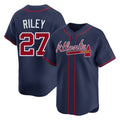 Atlanta Braves #27 Austin Riley Player Navy CLOTHIN Limited Home Game Stitched Jerseys