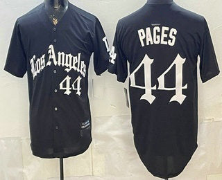 Los Angeles Dodgers #44 Andy Pages Black CLOTHIN Gothic Edition Vapor Premier Limited Stitched Jersey