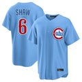 Chicago Cubs #6 Matt Shaw Player Light Blue CLOTHIN Home Game Stitched Jerseys