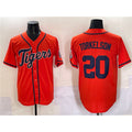 Detroit Tigers #20 Spencer Torkelson Orange CLOTHIN With Patch Cool Base Stitched Jersey