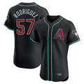 Arizona Diamondbacks #57 Eduardo Rodriguez Player Black CLOTHIN Limited Elite Home Game Stitched Jerseys