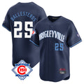 Chicago Cubs #25 Moises Ballesteros Player Navy CLOTHIN City Connect 150th Anniversary Limited Home Stitched Jerseys