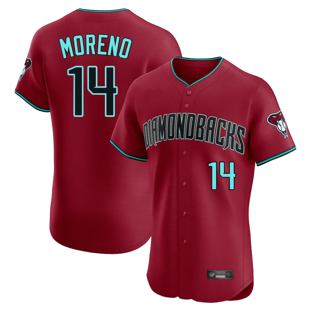 Arizona Diamondbacks #14 Gabriel Moreno Player Red CLOTHIN Limited Elite Home Game Stitched Jerseys