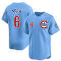 Chicago Cubs #6 Matt Shaw Blue CLOTHIN 2024-25 2nd Alternate Limited Stitched Jersey