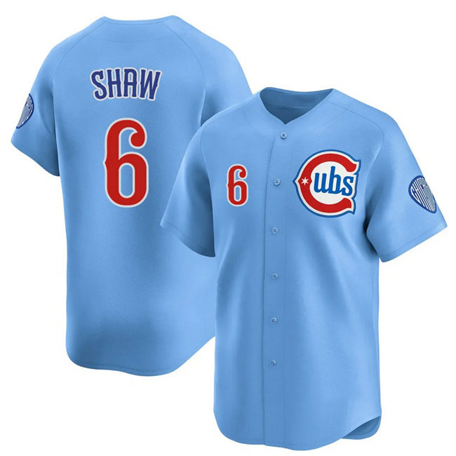 Chicago Cubs #6 Matt Shaw Blue CLOTHIN 2024-25 2nd Alternate Limited Stitched Jersey