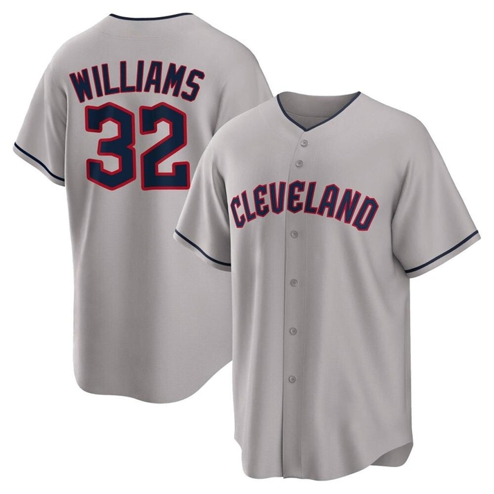 Cleveland Guardians #32 Gavin Williams Player Gray CLOTHIN Game Home Stitched Jerseys