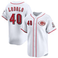 Cincinnati Reds #40 Nick Lodolo White CLOTHIN Home Limited Stitched Jersey