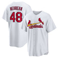 St. Louis Cardinals #48 Iv¨¢n Herrera White CLOTHIN Home Replica Jersey