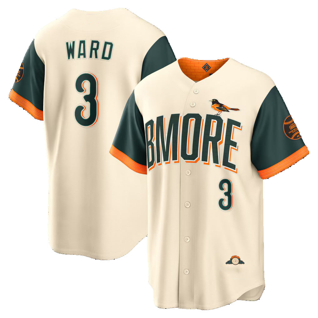 Baltimore Orioles #3 Taylor Ward Natural CLOTHIN 2026 City Connect Stadium Jersey