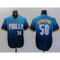 Philadelphia Phillies #50 Orion Kerkering Number Blue CLOTHIN 2024 City Connect Limited Stitched Jersey