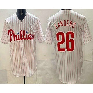 Philadelphia Phillies #26 Miles Sanders White CLOTHIN Cool Base Jersey