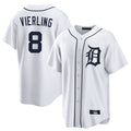 Detroit Tigers #8 Matt Vierling Player White CLOTHIN Home Game Stitched Jerseys