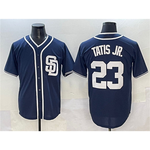San Diego Padres #23 Fernando Tatis Jr. Navy CLOTHIN Cool Base Stitched Jersey