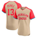 Kansas City Royals #13 Salvador Perez Player Cream CLOTHIN American League All-Star Limited Elite Home Stitched Jerseys